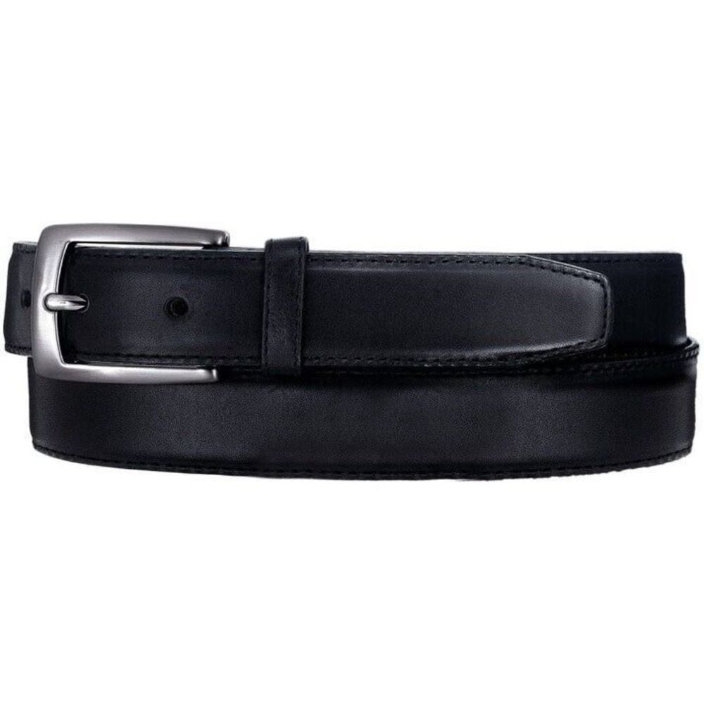 Brighton Men's Leather Belt 42" Norton E6703 Black Polished Silver Plate Buckle